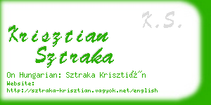 krisztian sztraka business card